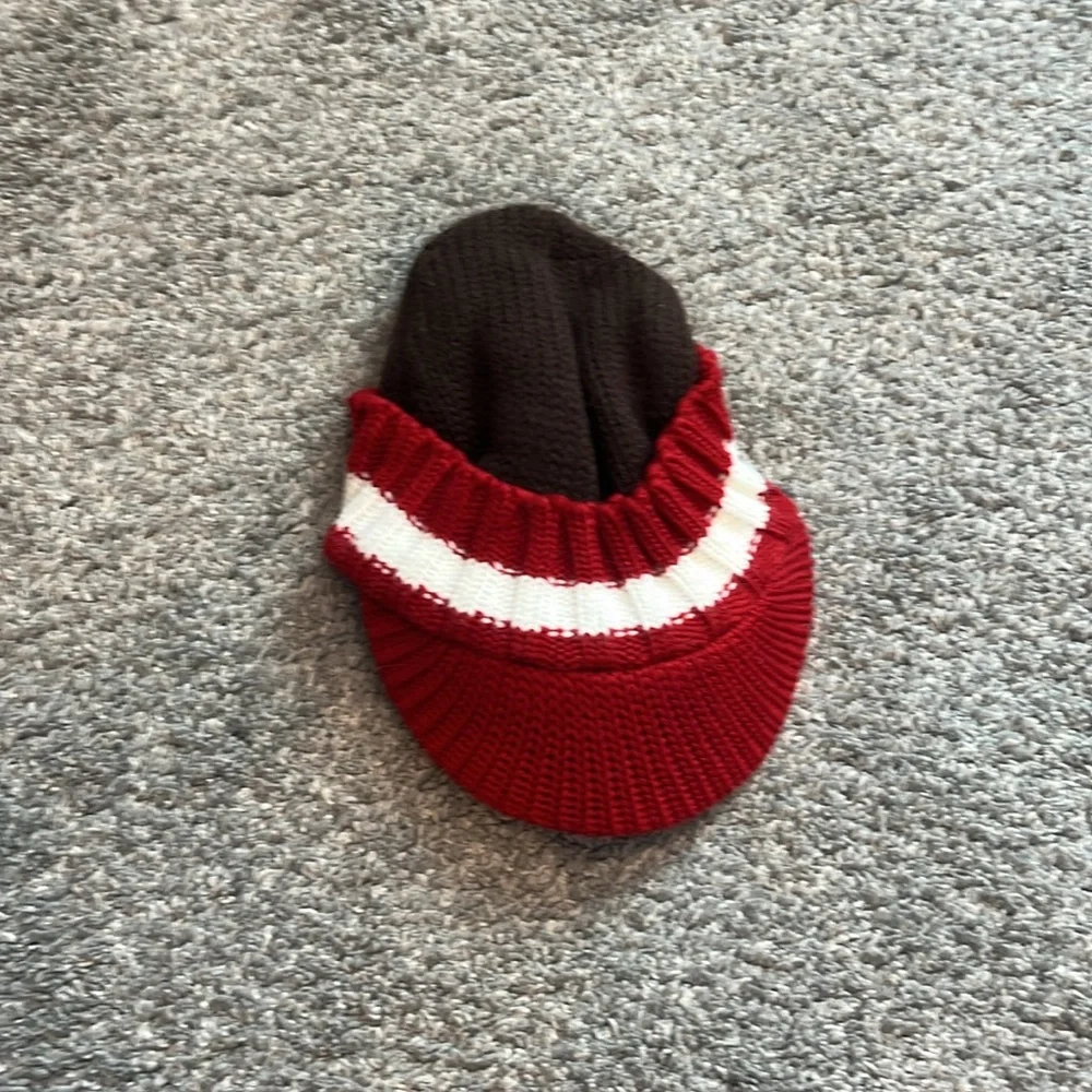 Striped Straight Brim Beanie Set for Little Boys